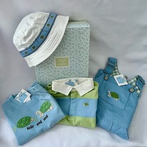 Janie and Jack Turtle Outfit Set
